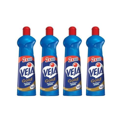 Kit Com 4 Limpador Multiuso Gold 500ml Squeeze Limpeza